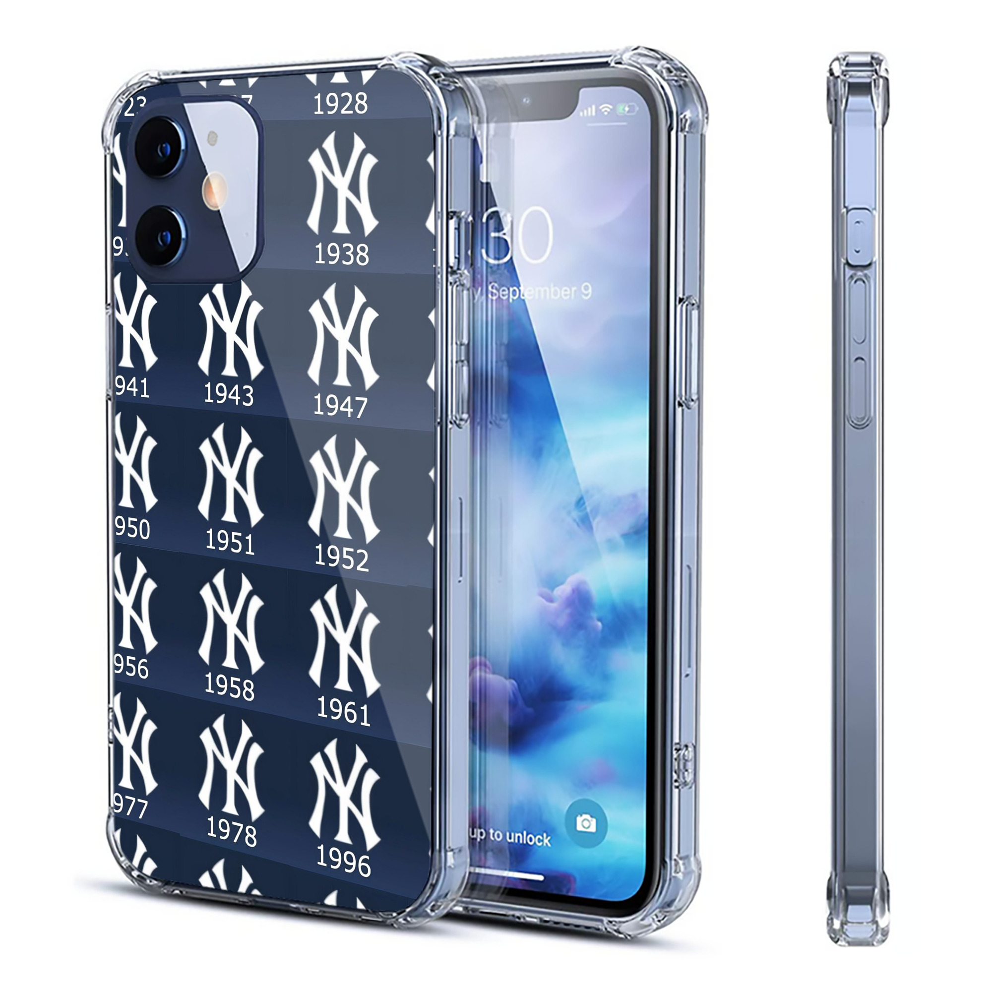 New York Yankees 229 Clear IPhone 12 Case – Soft TPU With UV Print – Enhanced Drop Protection, Precise Fit, Anti-Fingerprint, Customizable Design, Scratch-Resistant, Yellow-Resistant
